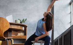 Chair yoga at Golf d’Hardelot - Open Golf Club